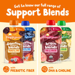 Happy Baby Digestive Support Blends, Organic Stage 2 Baby Food with Prebiotic Fiber, Apple, Pumpkin & Prune, 4 Ounce Pouch (Pack of 16)