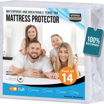 Utopia Bedding Waterproof Mattress Protector Queen Size, Premium Terry Mattress Cover 200 GSM, Breathable, Fitted Style with Stretchable Pockets (White)