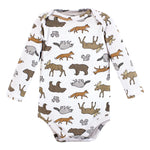 Hudson Baby Unisex Baby Cotton Long-Sleeve Bodysuits, Animal Adventure 7-Pack, Preemie