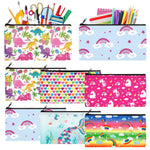 Ctosree 6 Pcs Cartoon Zipper Pencil Case Pouch for Kids Girls Back to School Gift Cute Dinosaur Unicorn Rainbow Cosmetic Bag for Stationary Storage School