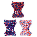 ALVABABY 3pcs Large Baby Swim Diapers with 1pcs Wet Bag Reuseable Washable & Adjustable for Swimming Lesson & Baby Boy and Girl 3ZYKL02