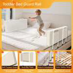goodleben Bed Rail for Toddlers, Adjustable Baby Bed Rail Guard for Twin and Full Size Beds, Bed Safety Rails for Children with Non-Slip Base, Removable Washable Cover, Easy Installation (1 Pack)