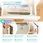 Regalo Safety Cabinet Locks for Baby Proofing, Child Proof Cabinet & Drawer Locks with 3M Adhesive Strips (12 Pack)