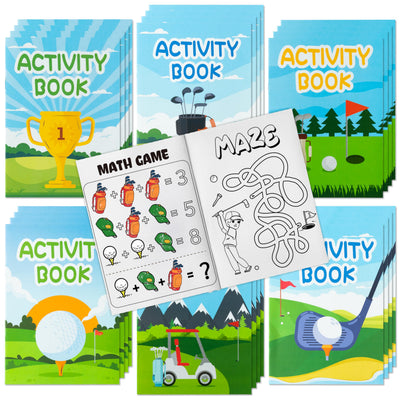 Summer Activity Books for Kids - 24Pcs Coloring Fruits Books Set Bulk Summer Tropical Search Mazes Word Scramble Games Mini Books for Party Goodie Bags Stuffers School Classroom Favors