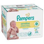 Pampers Sensitive Baby Wipes, Clinically Proven, Fragrance Free, Unscented, Water Based, Hypoallergenic, Multi-Use, Hand Wipes 504 Wipes Total (6X Flip-Top Packs) [Packaging May Vary]