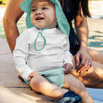 green sprouts Baby Toddler Eco Snap Swim Diaper - Mint Stripes - 24mo