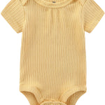 ZAVBABY Newborn Baby Girls Bodysuits Rib Summer Infant Clothes Outfit Set 9-12 Month