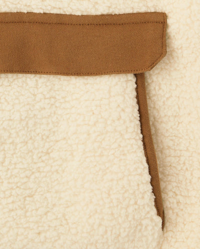 Gymboree,Boys,and Toddler Long Sleeve Half Snap Sherpa Pullover,Country Cream,5 Years