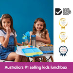 b.box Lunch Box for Big Eaters All Ages - 8.5 Cup Leak Proof Bento Box with 4 Compartments, School Lunch Container with Ice Pack, Dishwasher Safe, BPA-Free, PFAS-Free - Blue Slate