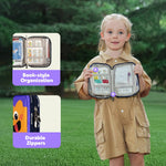 StBernard Small First Aid Kit for Kids and Adults, Medical Kit with Digital Thermometer for Home, Travel, Hiking, Backpack, 6.3x4.33x1.97in, Purple