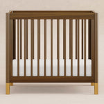 Babyletto Gelato 4-in-1 Baby Mini Crib Convertible to Toddler Bed, Daybed, Twin Bed - GREENGUARD Gold Certified, 4 Adjustable Heights - Made of 100% Solid Wood, Conversion Kit Sold Separately - Walnut