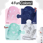 SAGA SPORTS Waterproof Toddler Mittens for Boys & Girls – Warm Fleece Baby Winter Gloves, Toddler Snow Gloves for Kids Ages 6–24 Months & 2–4 Years, Soft Windproof Infant Mittens for Cold Weather