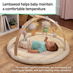 Ingenuity Every Season Plush Lambswool Baby Play Gym and Play Mat, Breathable, Tummy Time Mat, 0+ Months - Natural