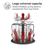 Baby Brezza Baby Bottle Sterilizer and Dryer Machine – Electric Steam Sterilization - Universal Fit - Pacifiers, Glass, Plastic, and Newborn Feeding Bottles, Red