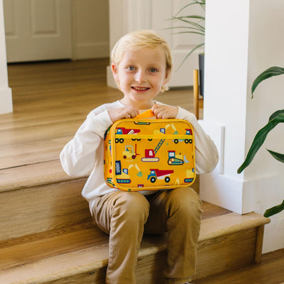 Wildkin Kids Insulated Lunch Box, Keeps Food Hot or Cold, BPA-Free with Mesh Pockets & Easy-Clean Lining – Ideal for School, Travel & Daycare – Under Construction
