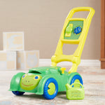 Melissa & Doug Sunny Patch Snappy Turtle Lawn Mower - Pretend Play Toy for Kids Turtle-Themed Pretend Kids Lawn Mower Developmental Push Toy for Toddlers