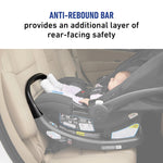 Graco SnugRide SnugFit Infant Car Seat with Simply Safe Adjust Harness System, Baby Car Seat with Anti Rebound Bar, Gotham