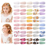 40 PCS Cute Toddler Snap Hair Clips with Flower Patterns - 1.5" Mini Hair Barrettes and Accessories for Baby Girls, Infants, Toddlers