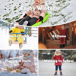 BARERUN Toddler Boots Wide Toe Girls Boys Winter Boots Cozy Fleece Snow Boots Dinosaur Slippers Indoor Outdoor Warm Shoes Grey Baby Shoe Size 12-18 Months