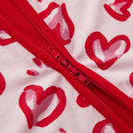 pureborn Baby Girls Sleeper Viscose from Bamboo Pajamas 2-Way Zipper Snug Fit Sleepwear Pink Heart 6-12 Months