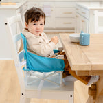 Regalo My Chair 2-in-1 Baby High Chair & Portable Travel Booster Seat, High Chair for Babies & Toddlers, Booster Seat for Kitchen Chair, Oversized Tray with Cup Holder, Aqua