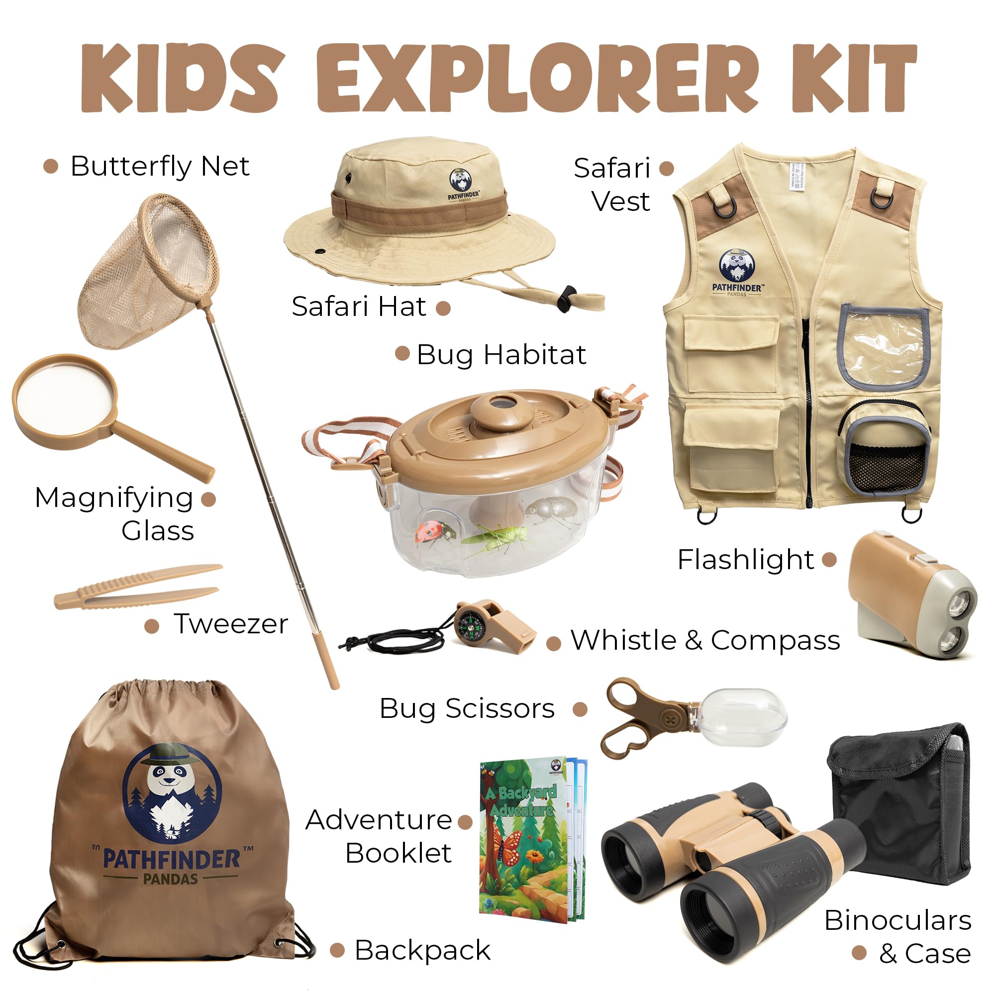 Kids Explorer Kit with Safari Vest, Hat & - Bug Collecting Kits ...