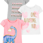 Simple Joys by Carter's Girls' Short-Sleeve Shirts and Tops, Pack of 3