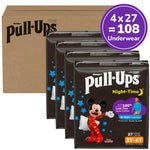 Pull-Ups Boys' Night Time Potty Training Pants, Size 3T-4T Overnight Training Underwear (32-40 lbs), 108 Ct