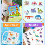 Benresive Reusable Sticker Books for Kids 2-4, Sticker Books for Toddlers 1-3 2-4, Toddler Travel Toys Activities Crafts Gifts - Ocean, Fairy and Dinosaur