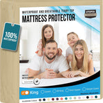 Utopia Bedding Waterproof Mattress Protector Queen Size, Premium Terry Mattress Cover 200 GSM, Breathable, Fitted Style with Stretchable Pockets (White)