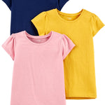 Simple Joys by Carter's Girls' Short-Sleeve Shirts and Tops, Pack of 3