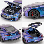 Guarsiliymi 1:32 Die-cast Toy Cars with Light and Sound, Alloy Pull Back Model Car for Kids Adults Birthday Gift (Purple)