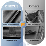 Oneyus Car Backseat Organizer with Table Tray((2-Pack)) 9 Storage Pockets Backseat Car Organizer and storage with Tablet Holder, Kick Mats Back Seat Cover for Kids family Road Trip Essentials Travel