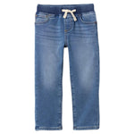 GAP Baby Boys Ribbed Waist Slim Pull-On Denim Medium Wash 12-18M