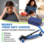 Kick Scooter for Kid 3-5 5-7,LED Lighted 3 Wheels,Folding Scooter, Lean to Steer,Adjustable Height,Widen Anti-Slip Deck, Heavy Duty Metal Toddler Scooters for Boys Girls 3-8 up to 150 LBs