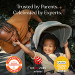 Ergobaby Metro 3 All in One Compact Baby Stroller - Lightweight Travel Stroller - Easy One-Hand Fold for Overhead Airplane Storage (Carries up to 50 lbs) - Car Seat Compatible - Graphite Grey