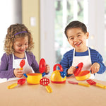 Learning Resources Pretend & Play Cooking Set - 10 Pieces, Ages 3+, Kitchen Food Toys for Toddlers, Gifts for Kids