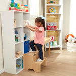 Melissa & Doug Kids Wooden Step Stool - Light Natural Finish