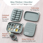 SAMiGO Baby Food Fruit Feeder and Breastmilk Popsicle Mold Set, Silicone Fruit Teether, Food Feeder Pacifier for Teething Relief, Freezer Tray, Baby Feeding Essentials, 4 Months+