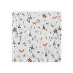 Little Unicorn Premium Cotton Swaddle Baby Blanket | Breathable Fabric | for swaddling, Play, Nursing & More (Forest Friends)