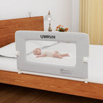 UWRVH Bed Rail for Toddlers 43in Folding Bed Rail,T-Shaped No-Drill Base with Safety Lock,Soft 3D Fabric,Baby Bed Rail Guard for Twin,Full,Queen,King Beds,Toddler Bed Rail Guard(Gray, 43" L)