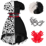 Spooktacular Creations Girl Dalmatian Costume, Polka Dots Dress Set for Girls Halloween Dress up and Costume parties-S