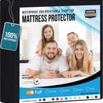 Utopia Bedding Waterproof Mattress Protector Queen Size, Premium Terry Mattress Cover 200 GSM, Breathable, Fitted Style with Stretchable Pockets (White)