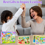 Wooden Puzzles for Kids Ages 4-6, 4 Pack with 24 Pieces Unicorn, Mermaid, Princess, Elf Wooden Puzzles for Toddlers Set, Educational & Learning Puzzles, Gifts for 3 4 5 6 Year Old Boys Girls
