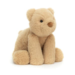 Plush teddy bear on a white background