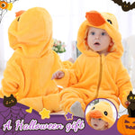 MICHLEY Unisex Baby Animal Costume Winter Autumn Hooded Romper Halloween Cosplay Jumpsuit Outfits