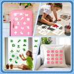 36PCS Stencils for Kids, Drawing Stencils for Painting Crafts Reusable Washable Large Art Paint Stencil Primary Shape Template for Fabric Wall Paper