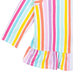 Gerber Baby Girls Toddler Zipper Hoodie Terry Swimsuit Swimwear Cover Up, Rainbow, 0-3 Months US