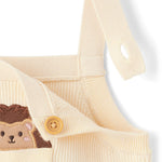 Gymboree,Unisex Kids,and Newborn Overall 2 Piece Pant Set,Vanilla Baby Hedgehog,6 Months,9 Months
