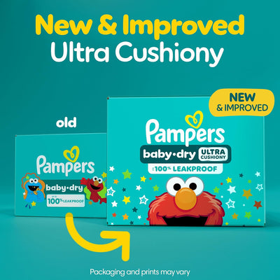 Pampers Diapers - Baby Dry - Size 5, 164 Count, Absorbent Disposable Infant Diaper (Packaging May Vary)